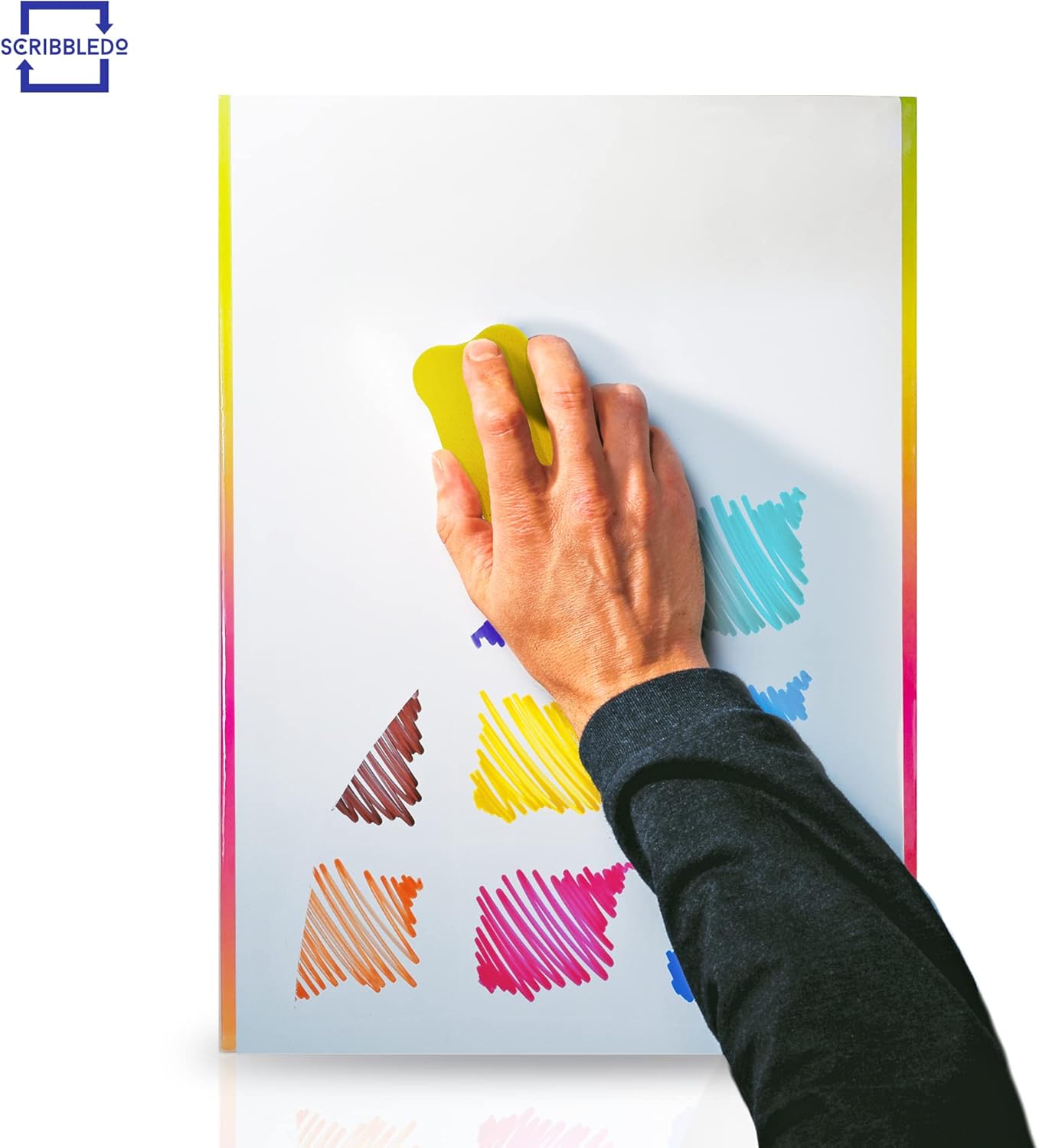 Scribbledo Table Top White Board Magnetic Easel for Kids Dry Erase Drawing Board Toddler Writing Tabletop Whiteboard with 6 Dry Erase Markers and 1 Eraser Included