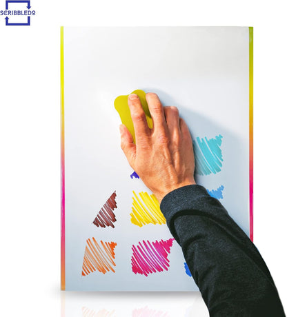 Scribbledo Table Top White Board Magnetic Easel for Kids Dry Erase Drawing Board Toddler Writing Tabletop Whiteboard with 6 Dry Erase Markers and 1 Eraser Included