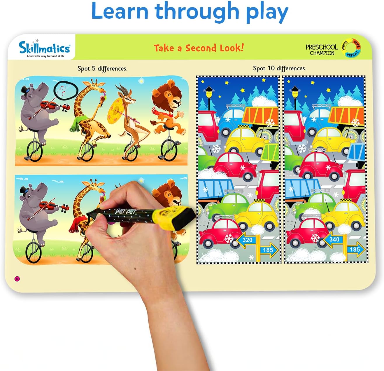 Skillmatics I Can Write PAW Patrol - Reusable Preschool Learning Activities, Educational Toy and Game, Back to School Supplies, Gifts for Students, Kids, Toddlers Ages 3, 4, 5, 6