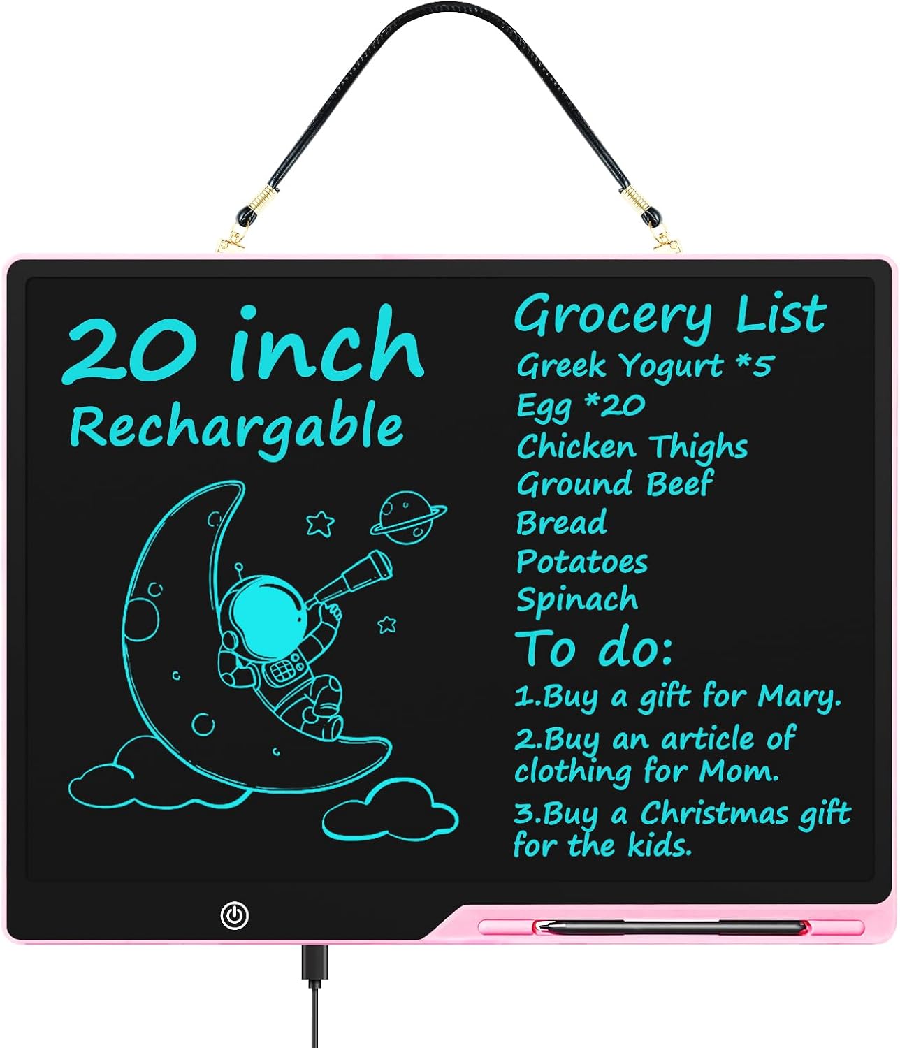 Magnetic LCD Writing Tablet for Fridge, 13 Inch Writing Tablet for Kids, Toddler Drawing Pad, Learning Toys for Boys Girls Ages 3.4.5.6.7.8, Writing Board for to-Do Lists and Family Messages (Blue)