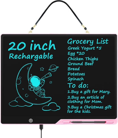 Magnetic LCD Writing Tablet for Fridge, 13 Inch Writing Tablet for Kids, Toddler Drawing Pad, Learning Toys for Boys Girls Ages 3.4.5.6.7.8, Writing Board for to-Do Lists and Family Messages (Blue)