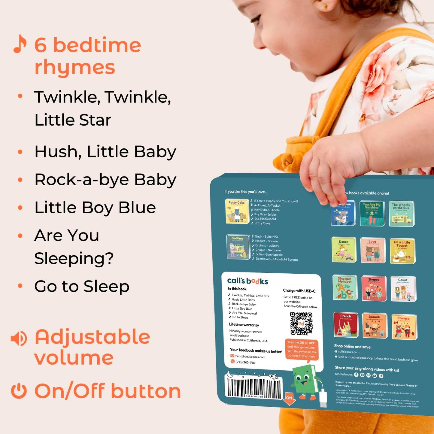 Cali's Books Old MacDonald Had a Farm Music Book for Toddlers 1-3 Years Old - Nursery Rhymes Musical Books, Interactive Baby Sound Book, Singing Toy for Children Girls, Learning Song Toys Toddler Boys