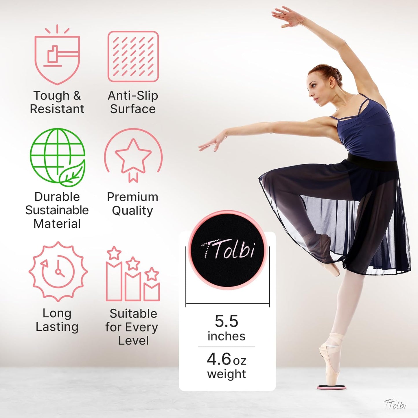 Premium Turning Boards for Dancers – Improve Spins, Technique & Balance, Ideal Turn Board for Ballet, Dancing & Figure Ice Skating, Portable Spin Disc for Dance & Spinner Disk Training Equipment