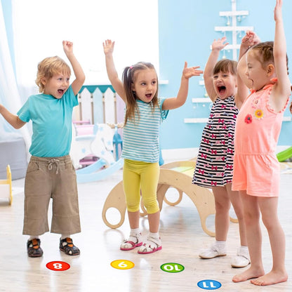 FaCraft Boho Line Up Spots for Classroom Floor - 48Pcs Floor Numbers for Classroom Lining Up Waterproof Number Stickers Markers for Preschool Kindergarten Elementary Back to School Teacher Must Haves