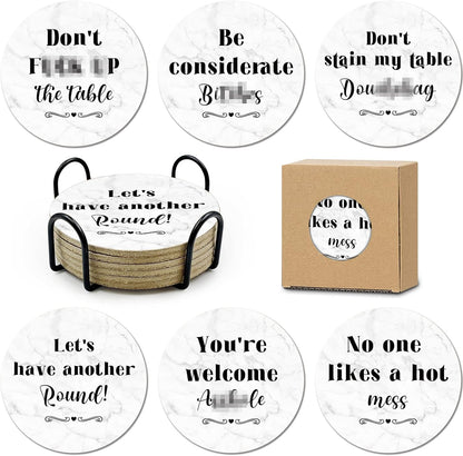 Golden Girls TV Show Merchandise,6 PCS Cork Coasters for Drinks,Funny Set with Coasters Holder,Golden Girls Fans Clean Dirty Dishwasher Magnet,Refrigerator Sign Kitchen Decor Gifts