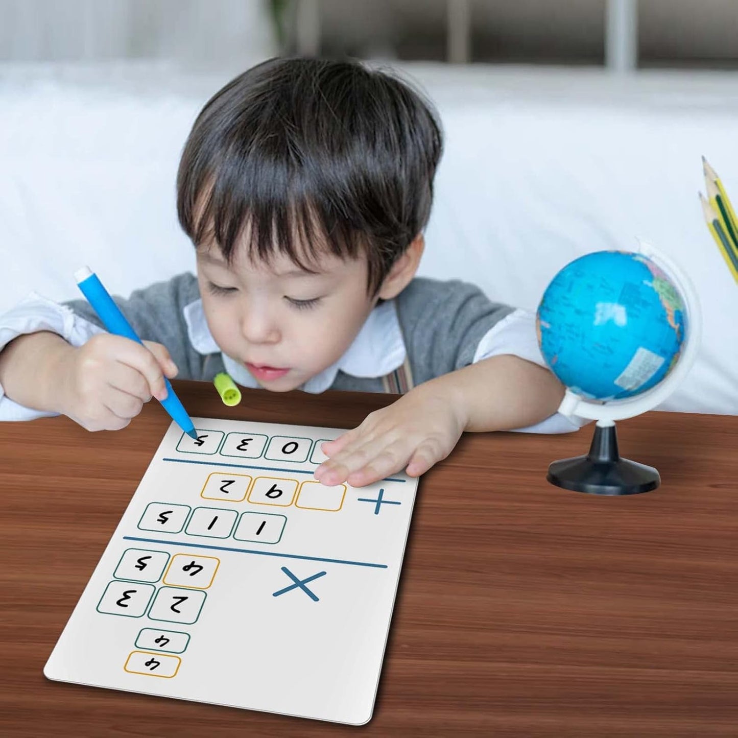 2 Pcs Dry Erase Number Line Board, Double Sided Number Line for Students, Homeschool, Teacher Supplies, Classroom, Math Game for Math Center，High Quality Durable 12 x 4 Inch 0-10, 0-20