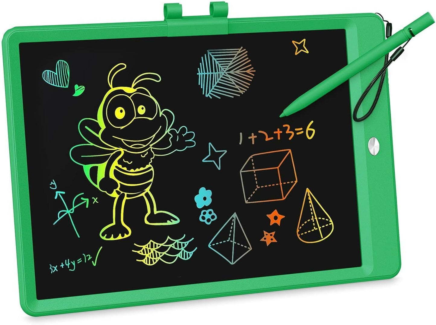 KOKODI LCD Writing Tablet, 12 Inch Colorful Toddler Doodle Board Drawing Tablet, Erasable Reusable Electronic Drawing Pads, Educational and Learning Toy for 3-6 Years Old Boy and Girls(Blue)