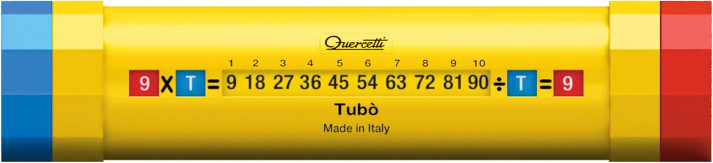 Quercetti: Tubo Multiplication - Interactive Educational Toy, Turn to Practice & Learn Math Equations, Division & Multiplication Tables, STEM Kids 5+