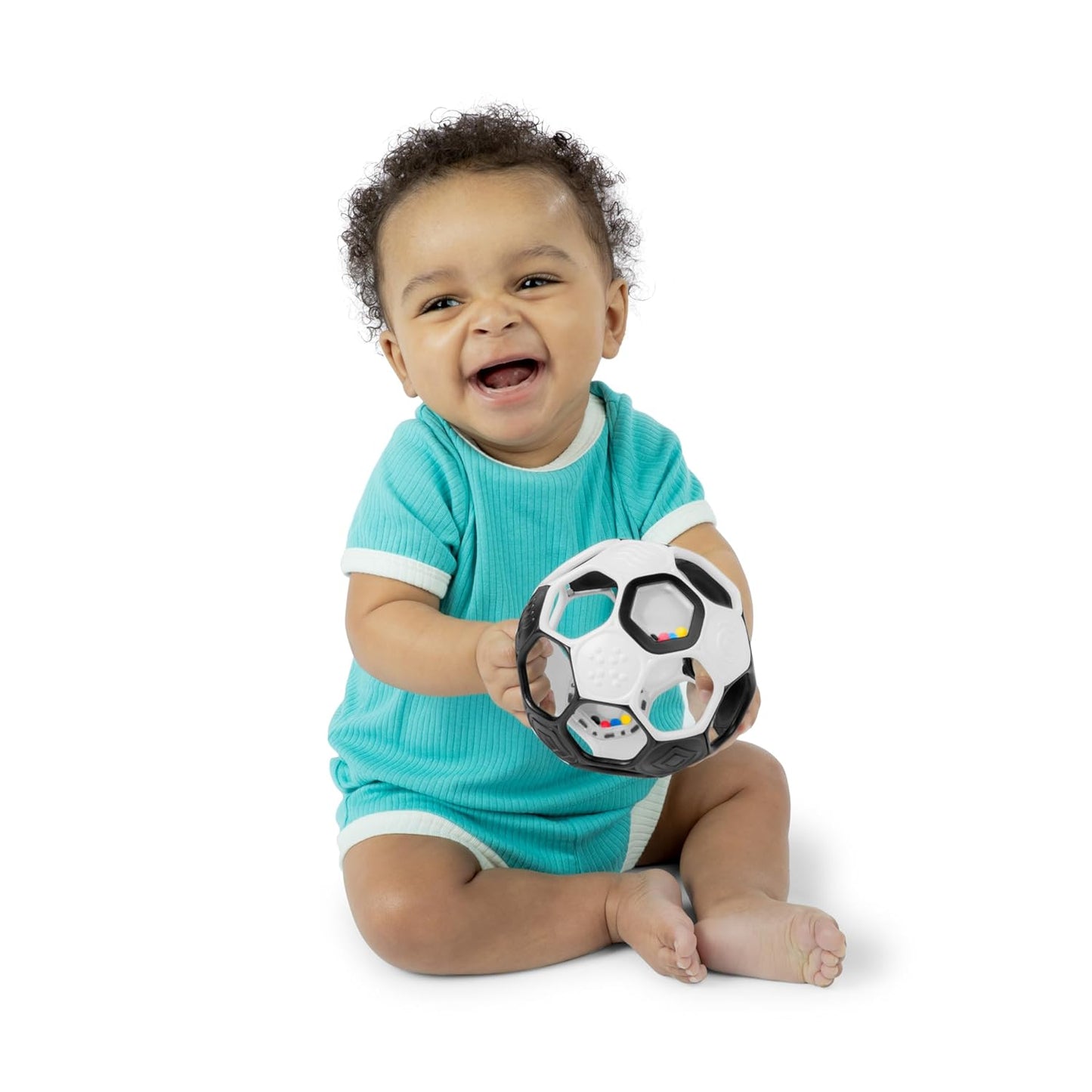 Bright Starts Oball Musical Toy, Jingle & Shake Pal, BPA-Free Easy-Grasp Baby Rattle Toy, Ages Newborn+
