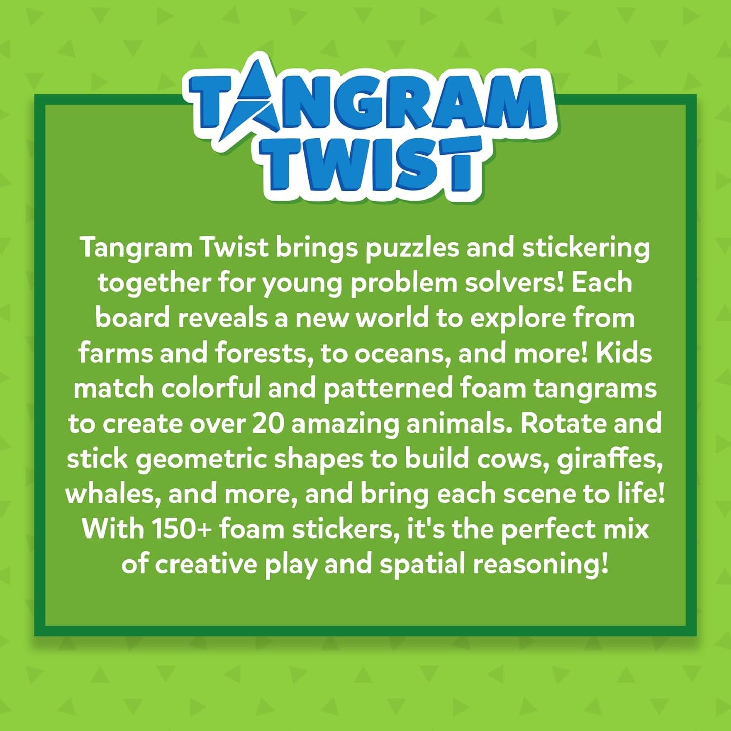 Skillmatics Tangram Sticker Puzzles - Educational Art & Craft Activity with 150+ Foam Tangram Stickers, Creative Toys & Games for Boys & Girls Ages 4, 5, 6, 7