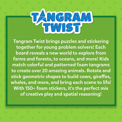 Skillmatics Tangram Sticker Puzzles - Educational Art & Craft Activity with 150+ Foam Tangram Stickers, Creative Toys & Games for Boys & Girls Ages 4, 5, 6, 7