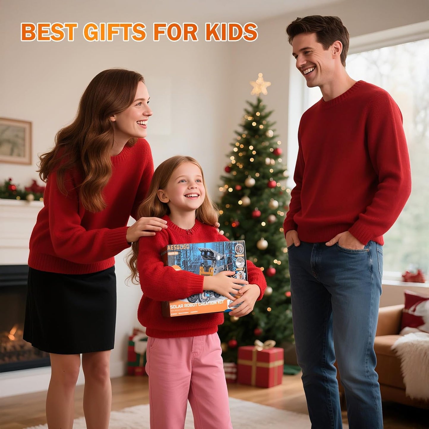 AESGOGO STEM Projects for Kids Ages 8-12, Solar Robot Science Building Kits, Birthday Gifts for 8 9 10 11 12-16 Year Old Boys Girls Teens, Robotics Powered by Sun or Battery(Not Include).