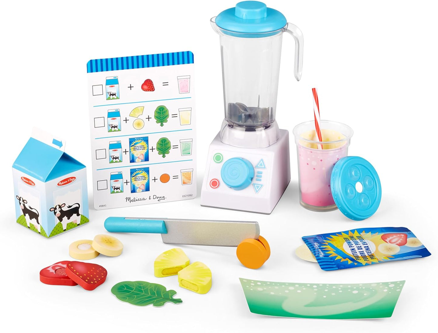 Melissa & Doug Smoothie Maker Blender Set with Play Food - 22 Pieces