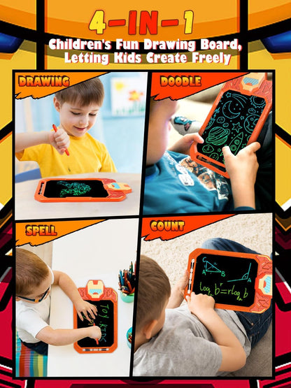 LCD Writing Tablet for Kids 10 Inch Bat Hero for Toddler 3 4 5 6 7 8 - Paint, Doodle Board, Drawing Pad - Travel Toys, Road Trip Car Activities, Birthday Christmas Gift Boys & Man
