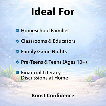 Finance Go Fish – 3-in-1 Financial Literacy Card Game for Kids Ages 5–12 | Go Fish, Memory & Old Maid | Educational Money Vocabulary Deck (Combo)