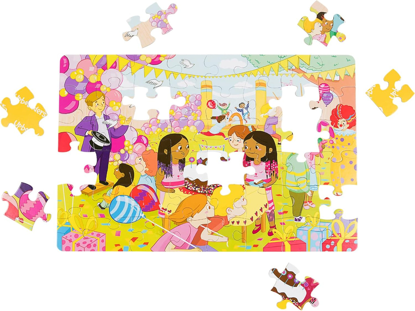Upbounders® 48 Piece Jumbo Floor Puzzle for Kids | Barbershop Beginner Puzzle | Pretend Play & Learning Toy for Boys Girls Ages 4 5 6 | Black Brown Boy at The Barber (Multicultural)