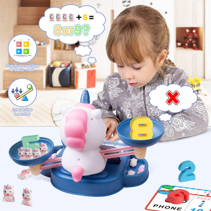 HOPEEYE Dinosaur Kindergarten Preschool Learning Activities Math Counting Matching Letter Toys - Toddler Educational Toys for 3 4 5 6 7 Year Olds Boys Birthday Gift Games for Kids Ages 5-7 3-5