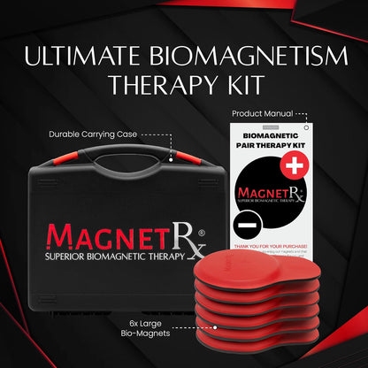 MagnetRX® Biomagnetic Magnets Kit – Imanes para Biomagnetismo Médico – Dr Goiz Magnets for Biomagnetism Bio Magnet Pair – 5200 Gauss Large Round Magnet (6 Units)
