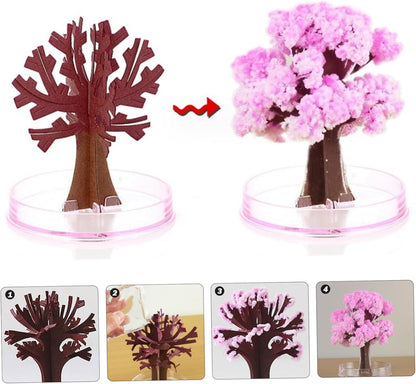 Crystal Growing Kit|Crystal Growing Kit, Mini Flower Tree Cherry Blossom Paper Trees Toys Desk Decor for Kids on Birthday, Christmas Style 2