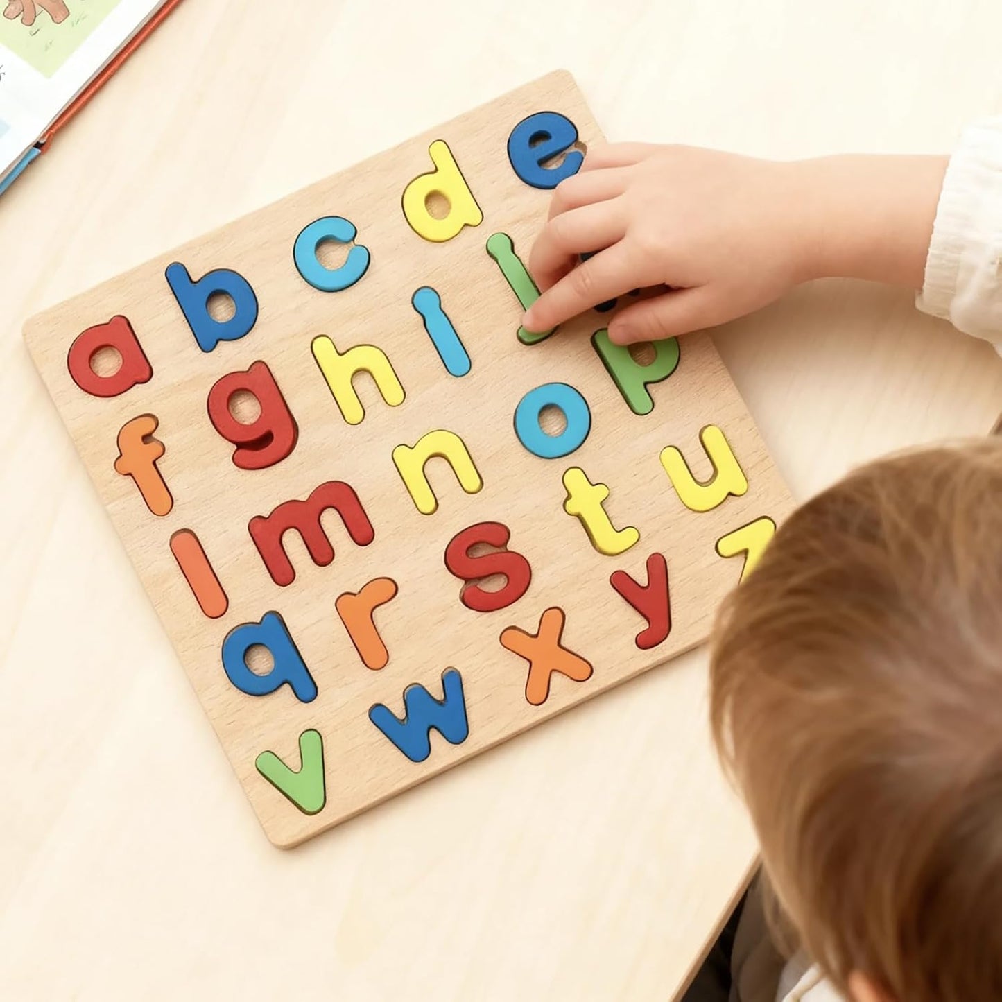 Wooden Puzzles for Toddlers, 3pack Alphabet Shape Puzzles for Kids 3 Wooden Montessori Toddler Alphabet Number Shape for Kids 3 Years Old Boys & Girls