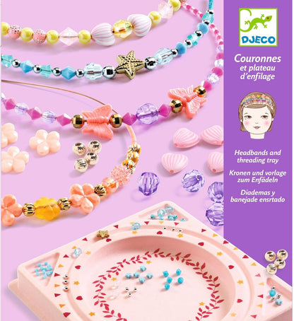 DJECO Headband Making Kit for Girls - DIY Fashion Headbands, Make Your Own Hair Accessories Set, Fun & Creative for Family & Friends - DIY Beaded Jewelry Kit & Craft for Kids Ages 10+