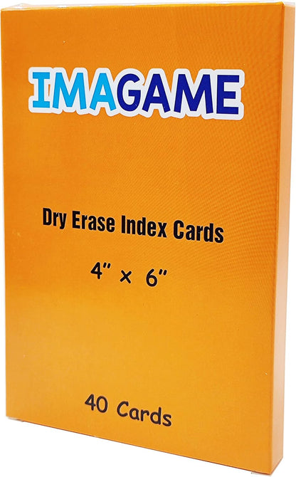 IMAGAME Dry Erase Index Cards, 3” x 5”, 55pcs Laminated Cards, Both Sides Blank, Reusable Dry Erase Note Cards for School, Office, Home, to Do Lists, Multipurpose Index Card Sheets