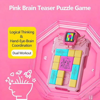 Super Slide Puzzle Game - Electronic Sliding Puzzle Toy with 500+ Levels, Brain Teaser & Logic Game for Kids and Adults (Classic-White)