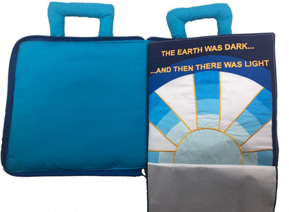 Pockets of Learning in The Beginning Quiet Book Explore The Story of Creation | Fabric Activity Busy Book for Toddlers and Children | Educational and Engaging Bible Church Book