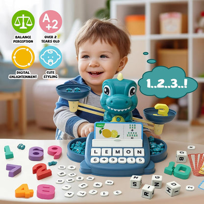 Snugzy Dinosaur Balance Counting Toys Math Game Montessori Toys Learning Games for Kids Educational Toy Gifts for Boys Girls Age 5-7