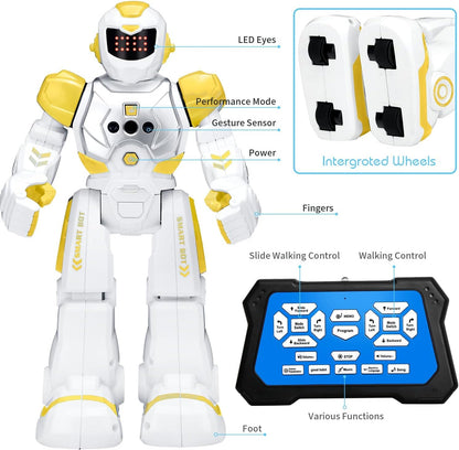 KingsDragon Robots Toy for Kids, RC Gesture Sensing Toy, Interactive Walking Singing Dancing Robot Birthday Presents for Boys Girls Age 6 7 8 9 Years Old