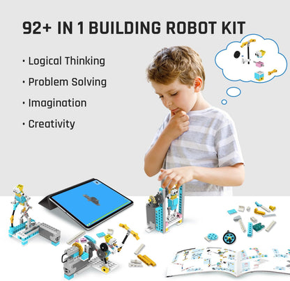 Makerzoid Smart Robot,72-in-1 STEM Educational Toy, Electronic Building Robots Toy, Robotics Learning Kit, Logical Training Kit, DIY Robot Building Set for Kids Ages 6+