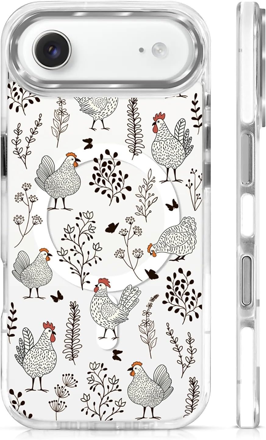 for iPhone 17 Pro Max Case [Compatible with Magsafe],Girls Women Clear Magnetic Case Silicone Shockproof Protective Cover with Pattern Colorful Motivational Letters