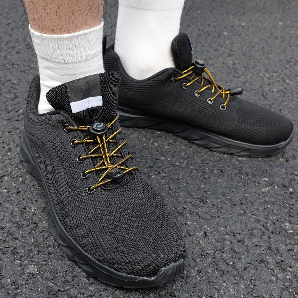 RJ-Sport Tieless Elastic Shoe Laces - Heavy Duty No Tie Shoelaces for Kids and Adult with Strong Lock and Speed Shoestrings