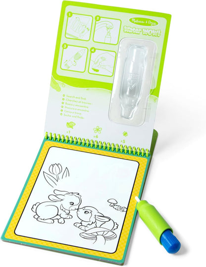 Melissa & Doug On The Go Water Wow! Mess Free Coloring Book, Reusable Water-Reveal Activity Pad, Spring, Travel Toys, Party Favors, for Toddlers & Kids Ages 3+