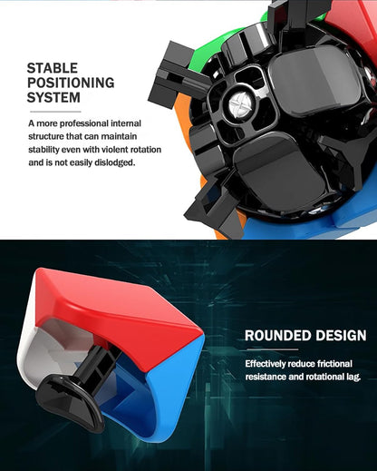CFMOUR Speed Cube 3x3x3 - Moyu Meilong 3C, Stickerless Magic Cube 3x3, Fast Smooth Turning Vivid Colour 3D Puzzle Brain Toy Travel Games, Turns Quicker Than Original