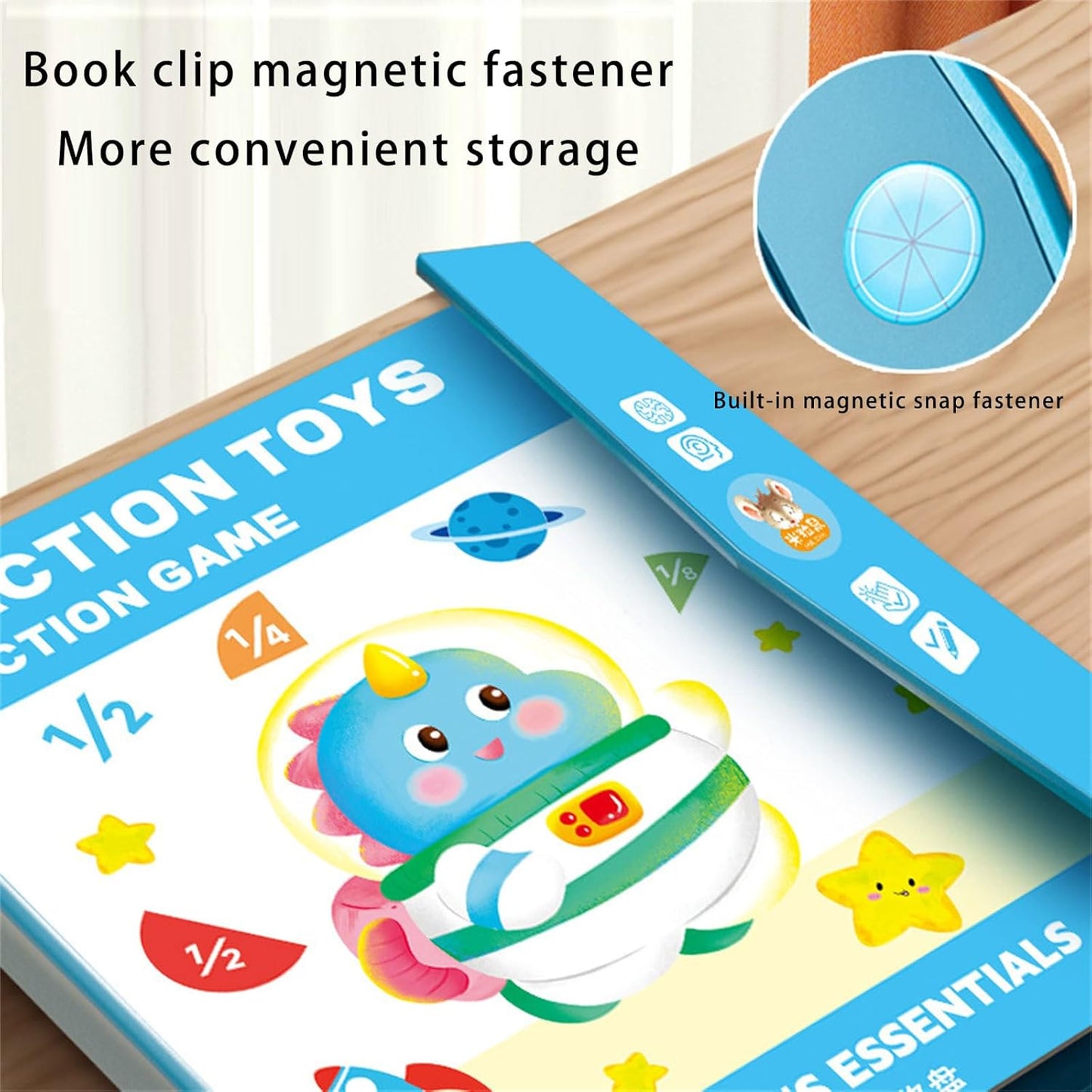 Fraction Tiles & Circles Learning Puzzle Game Set for Preschool Math Manipulatives Educational Tool Addition and Subtraction Demonstrator