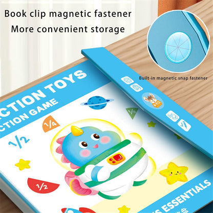 Fraction Tiles & Circles Learning Puzzle Game Set for Preschool Math Manipulatives Educational Tool Addition and Subtraction Demonstrator