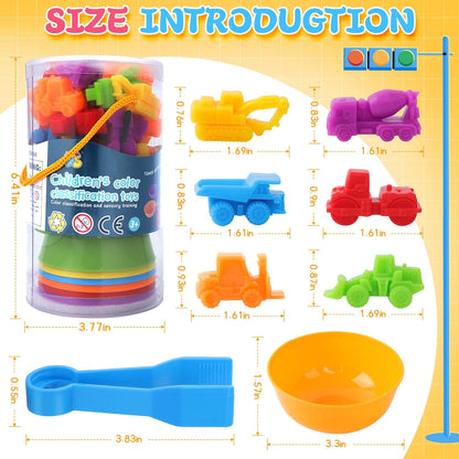 RAEQKS Counting Sorting Toys Matching Stacking Toys with Bowls Preschool Learning Activities Educational Sensory Game Montessori STEM Toy Daycare Sets Animals Gifts for Toddlers Kids Boys Girls