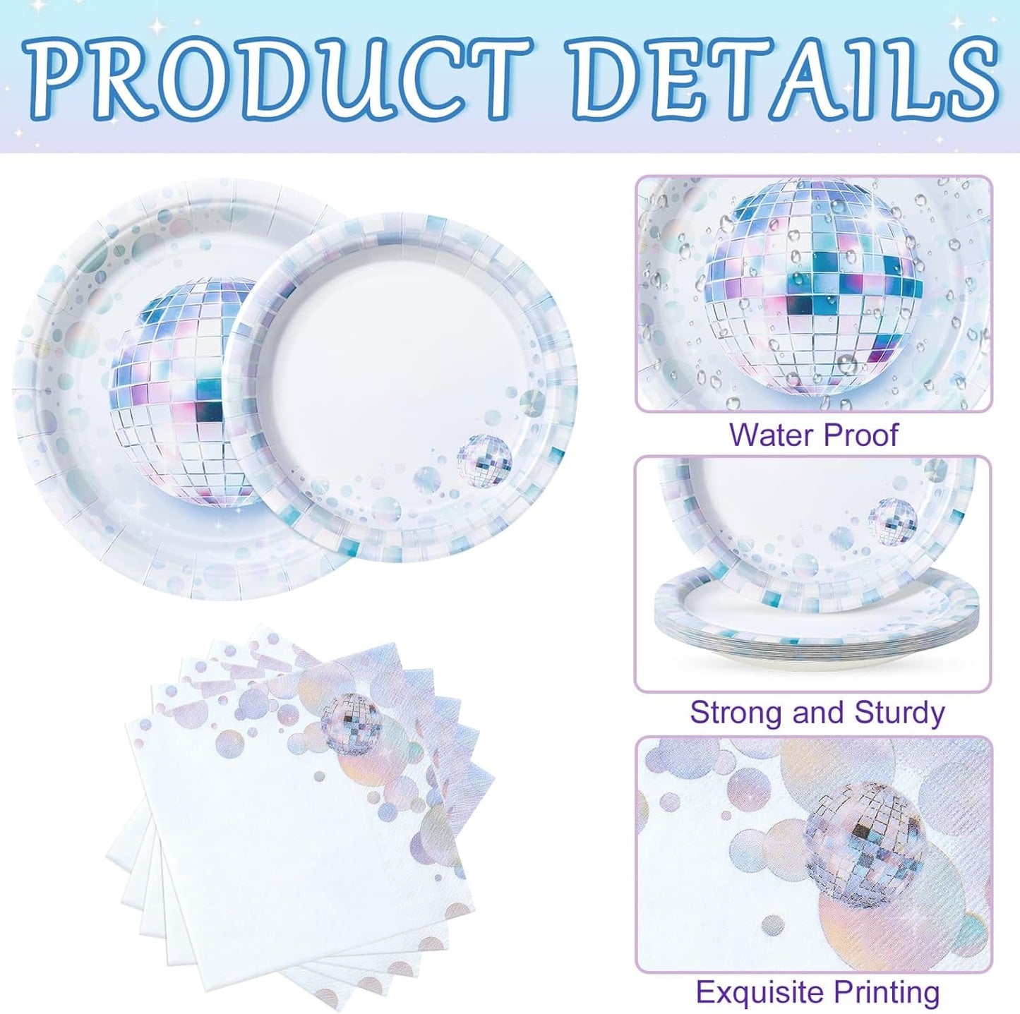 WERNNSAI Science Party Decorations - 48 Pcs Science Plates and Napkins Mad Scientist Birthday Decoration Chemistry Party Plates Set Little Scientist Labratory Favors Serves 16 Guests