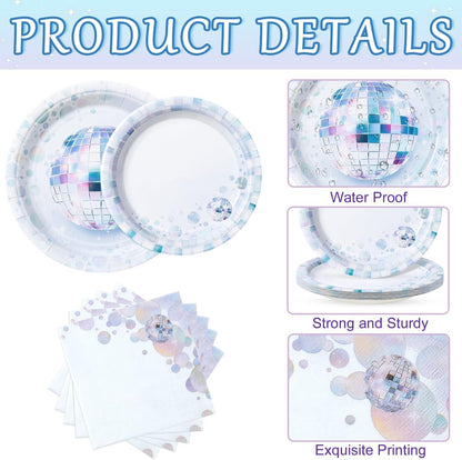 WERNNSAI Science Party Decorations - 48 Pcs Science Plates and Napkins Mad Scientist Birthday Decoration Chemistry Party Plates Set Little Scientist Labratory Favors Serves 16 Guests