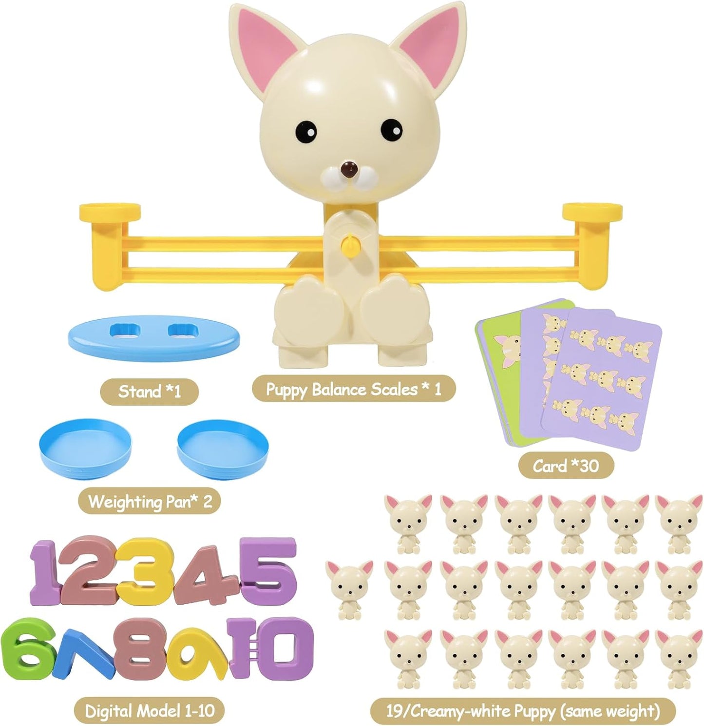 Frog Balance Counting Toys, Cool Math Learning Games for Boys and Girls, Educational Number Preschool Toy, Fun Children's Gift STEM Math Games for Kids Age 3+ (63 PCS)