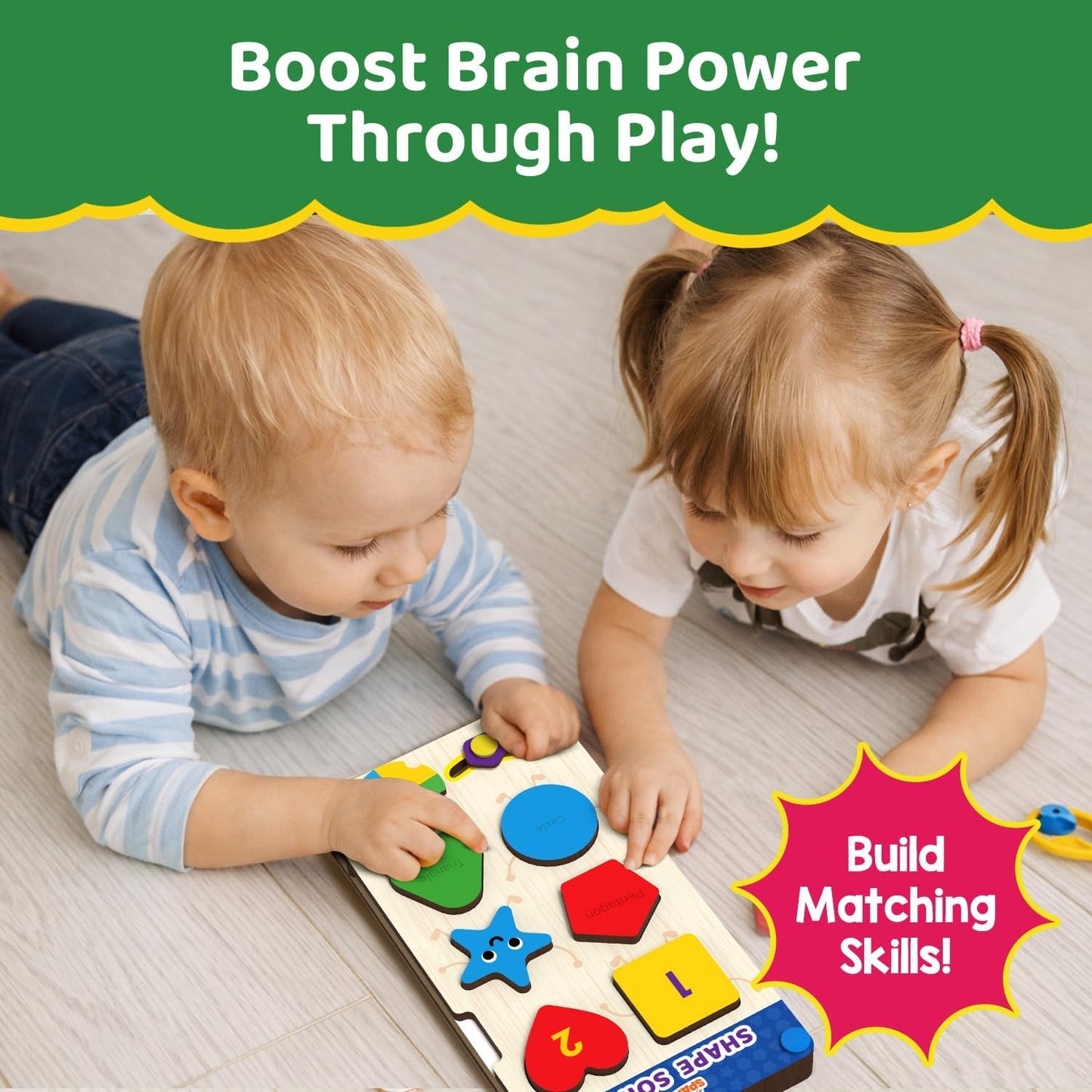 Smartivity Shape Sorter Learning Kit for Kids | 12 Shape Pieces, 10 Challenge Cards | Teaches Colour Recognition, Counting, Emotions | STEM Educational Toy for Boys & Girls (2+ Years)