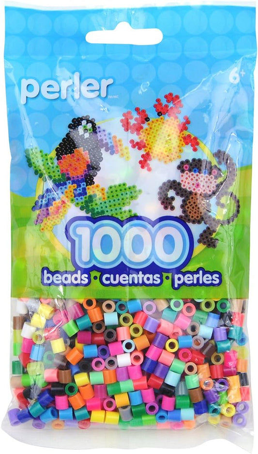 Perler Beads Fuse Beads for Crafts, 1000pcs, Multicolor Glow in the Dark