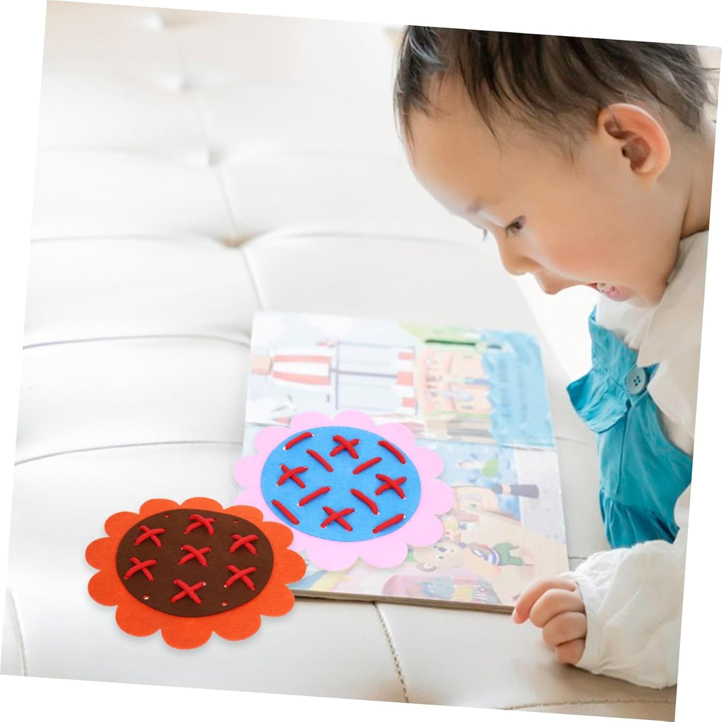 Uonlytech 1 Set Lacing Montessori Educational Cloth Lacing for Engaging Fine Motor Skills Activity Imaginative Play for Home and Classroom