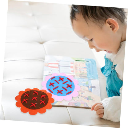 Uonlytech 1 Set Lacing Montessori Educational Cloth Lacing for Engaging Fine Motor Skills Activity Imaginative Play for Home and Classroom