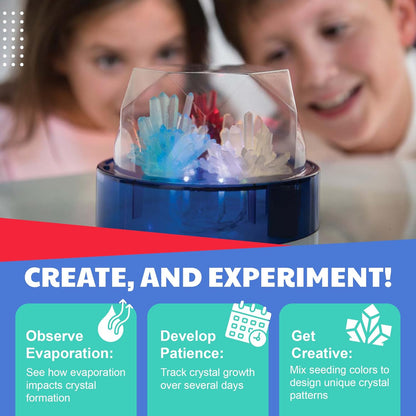 4M Glow Crystal Growing Kit - Grow a DIY Crystal Experiment Specimen, A Great Educational STEM Toys Crystal Making Gift for Kids & Teens, Boys & Girls