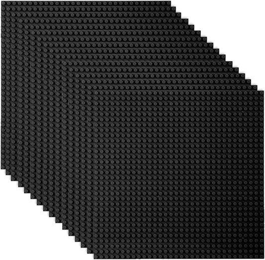 LVHERO 16 Pcs Classic Baseplates Building Plates for Building Bricks 100% Compatible with All Major Brands-Baseplate, 10" x 10" (Multicolored)
