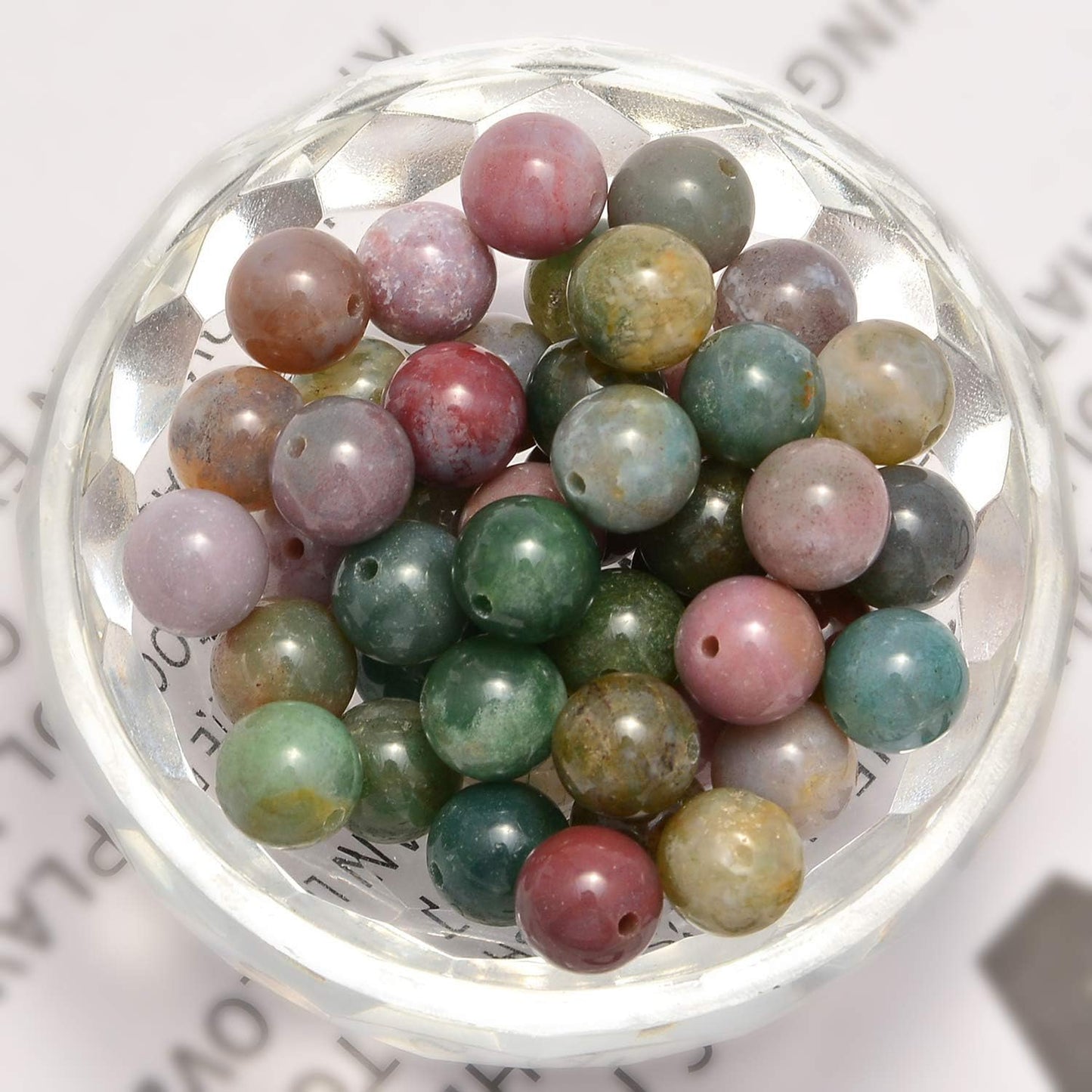 NCB 100pcs Original Natural Stone Beads Gemstone Round Loose Beads 6mm 8mm 10mm (Blue Aventurine, 6mm 100Beads) - Colors B