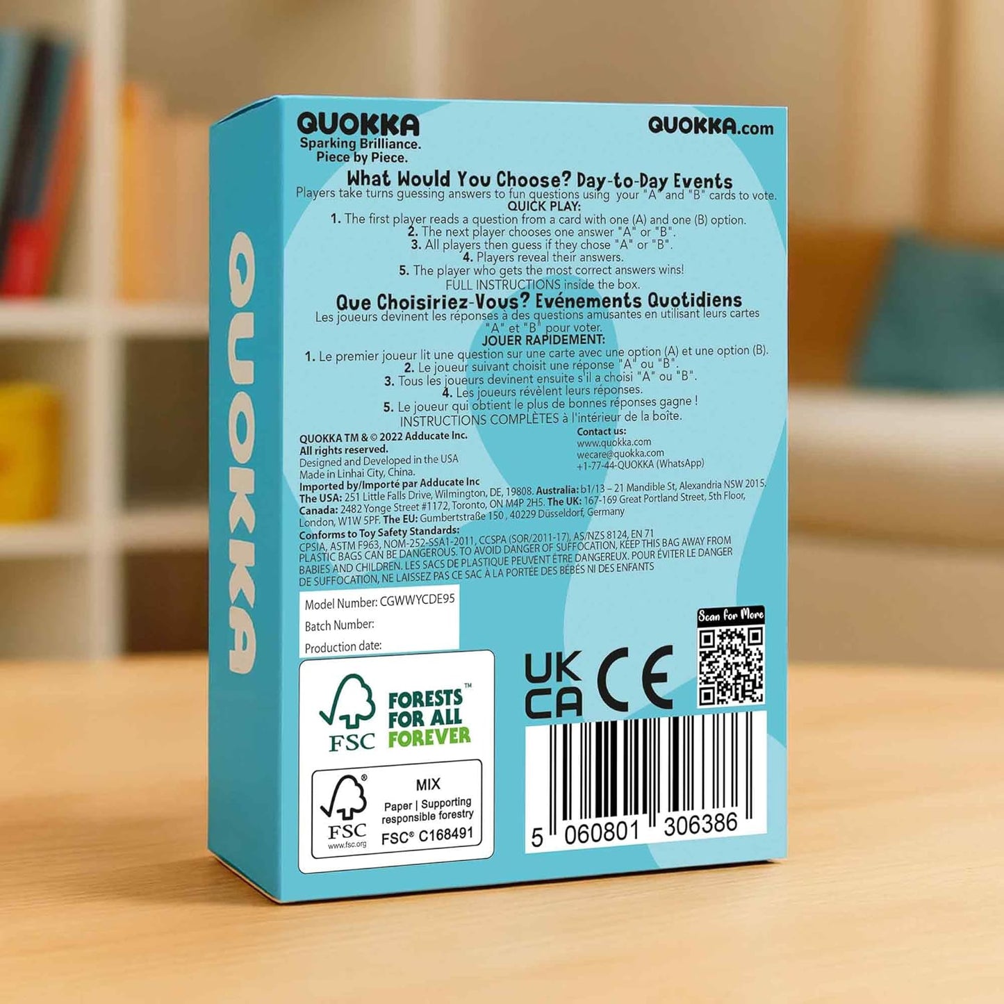 QUOKKA Board Games for Kids 8-12 – Family Games for Kids and Adults – What Would You Choose – 500+ Questions – Original Edition – Fun Card Game for Family Night