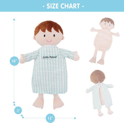 June Garden 16" Dressy Friends Bunnie - Educational Stuffed Plush Doll for Kids and Toddlers 2 Years and Up - Montessori Soft Toy Doll